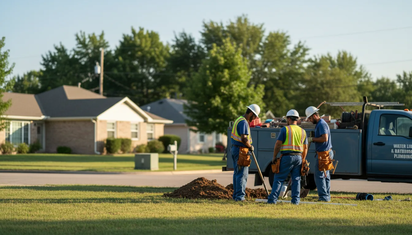 Residential water line and bathroom plumbing service in Lottie, LA